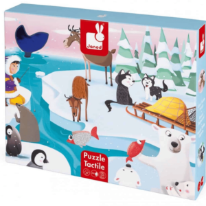 פאזל מישוש – החיים על הקרח – 20 חלקים מבית Janod