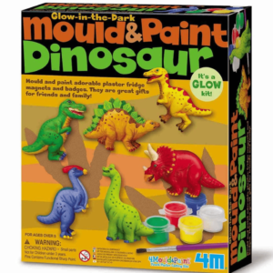 ערכת מגנטים גבס – דינוזאורים זוהרים בחושך מבית מליסה ודאג